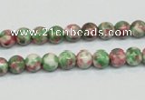 CRF22 15.5 inches 6mm round dyed rain flower stone beads wholesale