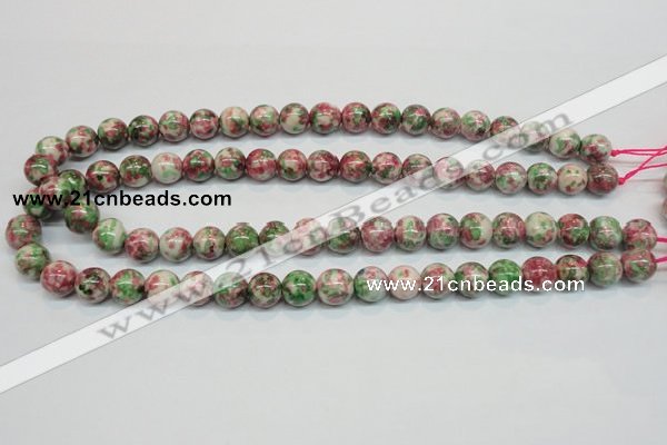 CRF25 15.5 inches 12mm round dyed rain flower stone beads wholesale