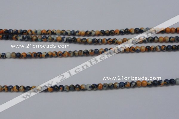 CRF272 15.5 inches 3mm round dyed rain flower stone beads