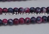 CRF273 15.5 inches 3mm round dyed rain flower stone beads