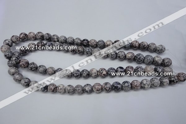 CRF282 15.5 inches 8mm round dyed rain flower stone beads