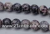 CRF283 15.5 inches 10mm round dyed rain flower stone beads