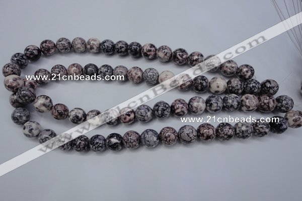 CRF283 15.5 inches 10mm round dyed rain flower stone beads