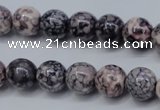 CRF284 15.5 inches 12mm round dyed rain flower stone beads