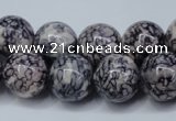 CRF286 15.5 inches 16mm round dyed rain flower stone beads