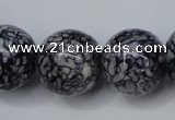 CRF288 15.5 inches 20mm round dyed rain flower stone beads