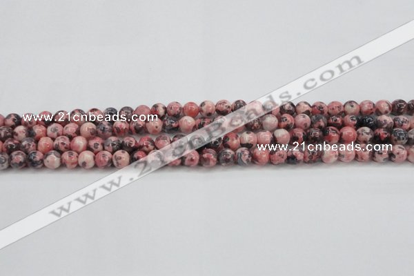 CRF300 15.5 inches 4mm round dyed rain flower stone beads wholesale