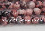 CRF301 15.5 inches 6mm round dyed rain flower stone beads wholesale