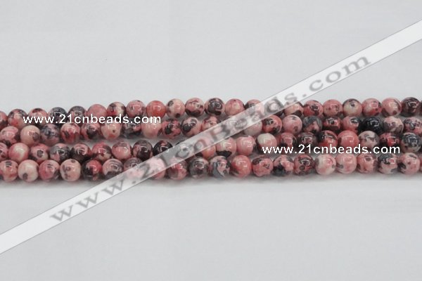 CRF302 15.5 inches 8mm round dyed rain flower stone beads wholesale