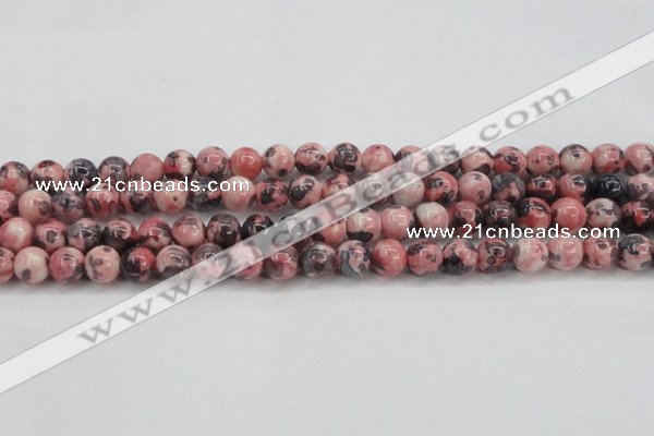 CRF303 15.5 inches 10mm round dyed rain flower stone beads wholesale