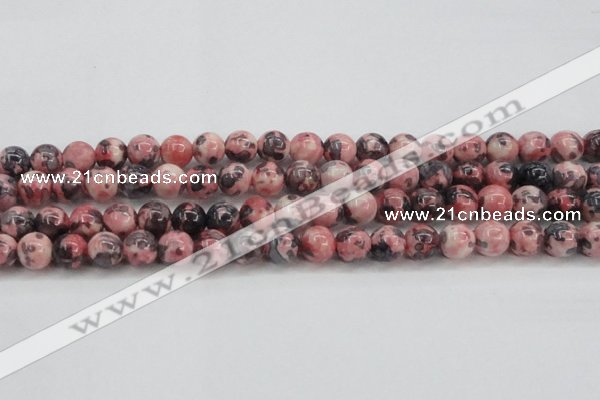 CRF304 15.5 inches 12mm round dyed rain flower stone beads wholesale