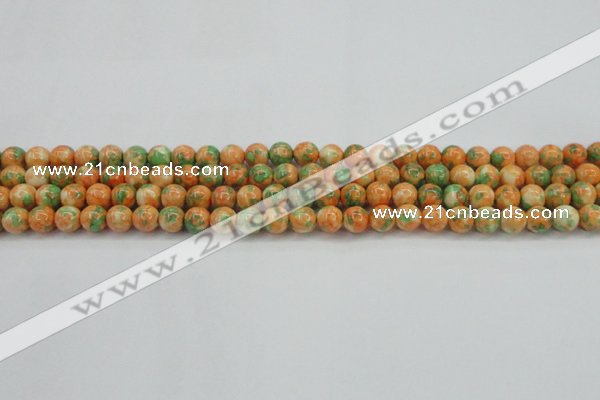 CRF308 15.5 inches 6mm round dyed rain flower stone beads wholesale
