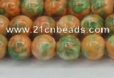 CRF311 15.5 inches 12mm round dyed rain flower stone beads wholesale