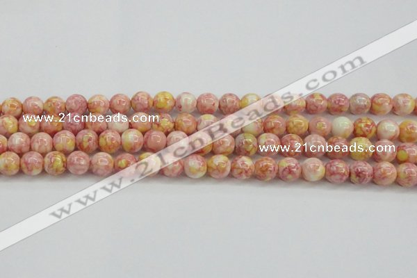 CRF317 15.5 inches 10mm round dyed rain flower stone beads wholesale