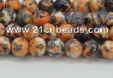 CRF321 15.5 inches 4mm round dyed rain flower stone beads wholesale
