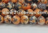 CRF322 15.5 inches 6mm round dyed rain flower stone beads wholesale