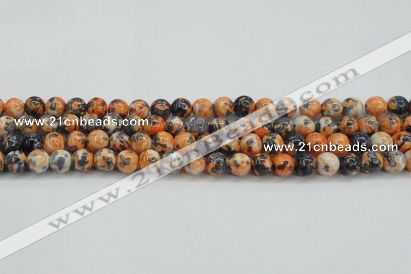 CRF324 15.5 inches 10mm round dyed rain flower stone beads wholesale