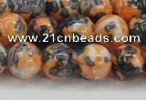 CRF326 15.5 inches 14mm round dyed rain flower stone beads wholesale