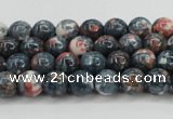 CRF328 15.5 inches 4mm round dyed rain flower stone beads wholesale