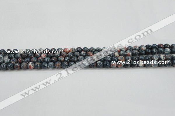 CRF328 15.5 inches 4mm round dyed rain flower stone beads wholesale