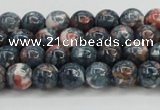 CRF329 15.5 inches 6mm round dyed rain flower stone beads wholesale