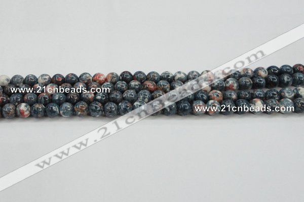 CRF330 15.5 inches 8mm round dyed rain flower stone beads wholesale