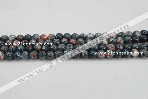 CRF332 15.5 inches 12mm round dyed rain flower stone beads wholesale