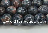 CRF333 15.5 inches 14mm round dyed rain flower stone beads wholesale