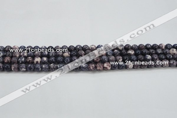 CRF335 15.5 inches 4mm round dyed rain flower stone beads wholesale