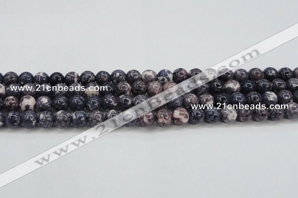 CRF338 15.5 inches 10mm round dyed rain flower stone beads wholesale