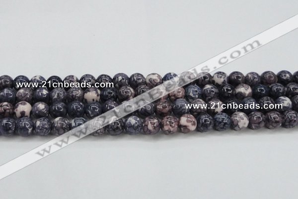 CRF339 15.5 inches 12mm round dyed rain flower stone beads wholesale