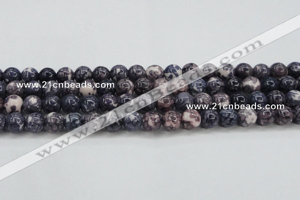 CRF340 15.5 inches 14mm round dyed rain flower stone beads wholesale