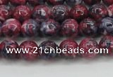 CRF343 15.5 inches 6mm round dyed rain flower stone beads wholesale