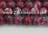 CRF344 15.5 inches 8mm round dyed rain flower stone beads wholesale