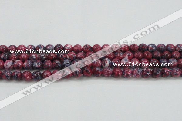 CRF345 15.5 inches 10mm round dyed rain flower stone beads wholesale