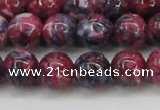 CRF346 15.5 inches 12mm round dyed rain flower stone beads wholesale