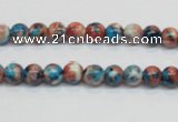 CRF35 15.5 inches 6mm round dyed rain flower stone beads wholesale