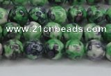 CRF350 15.5 inches 6mm round dyed rain flower stone beads wholesale