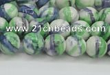 CRF388 15.5 inches 8mm round dyed rain flower stone beads wholesale