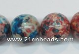 CRF39 15.5 inches 20mm round dyed rain flower stone beads wholesale