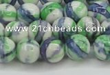 CRF390 15.5 inches 12mm round dyed rain flower stone beads wholesale