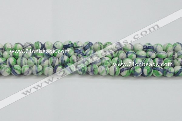 CRF390 15.5 inches 12mm round dyed rain flower stone beads wholesale