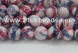 CRF405 15.5 inches 6mm round dyed rain flower stone beads wholesale