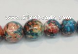 CRF41 15.5 inches multi sizes round dyed rain flower stone beads