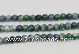 CRF42 15.5 inches 4mm round dyed rain flower stone beads wholesale