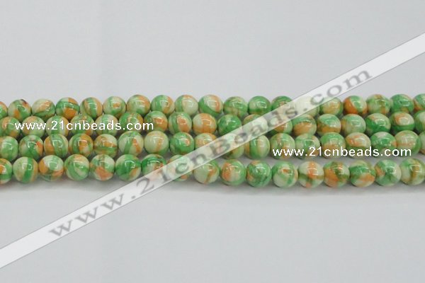 CRF420 15.5 inches 12mm round dyed rain flower stone beads wholesale