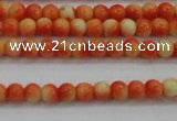 CRF437 15.5 inches 3mm round dyed rain flower stone beads wholesale