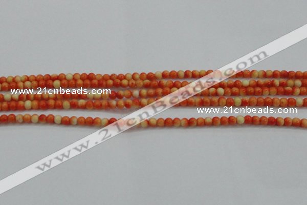 CRF437 15.5 inches 3mm round dyed rain flower stone beads wholesale