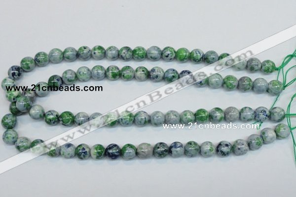 CRF44 15.5 inches 8mm round dyed rain flower stone beads wholesale