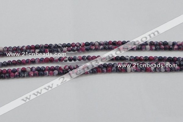 CRF447 15.5 inches 3mm round dyed rain flower stone beads wholesale